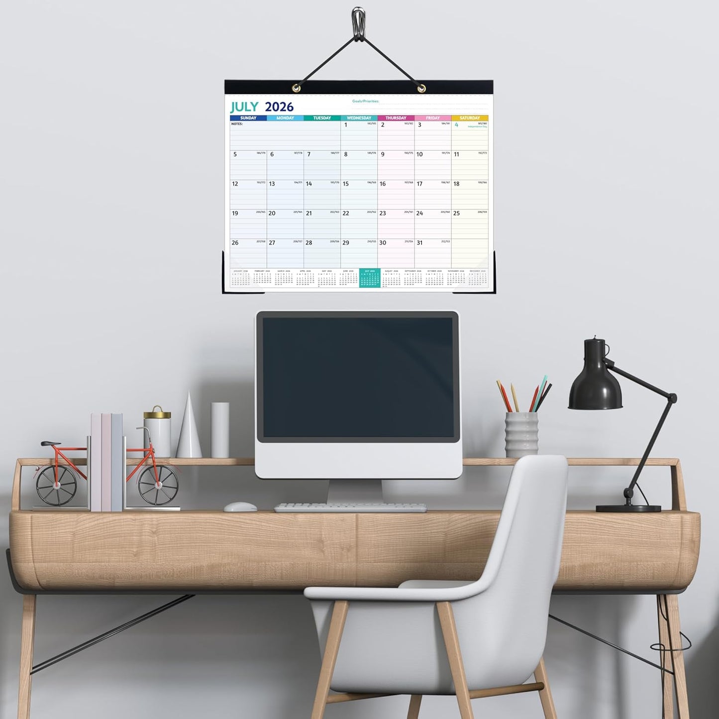 2026 Desk Calendar – Jan 2026 – Dec 2026, 12 Monthly Calendar, Large Desk Calendar 2026, 14.6’’ x 11.5’’, Best Desk/Wall Calendar with To-do Lists, Desk Pad, Ruled Blocks, Corner Protectors