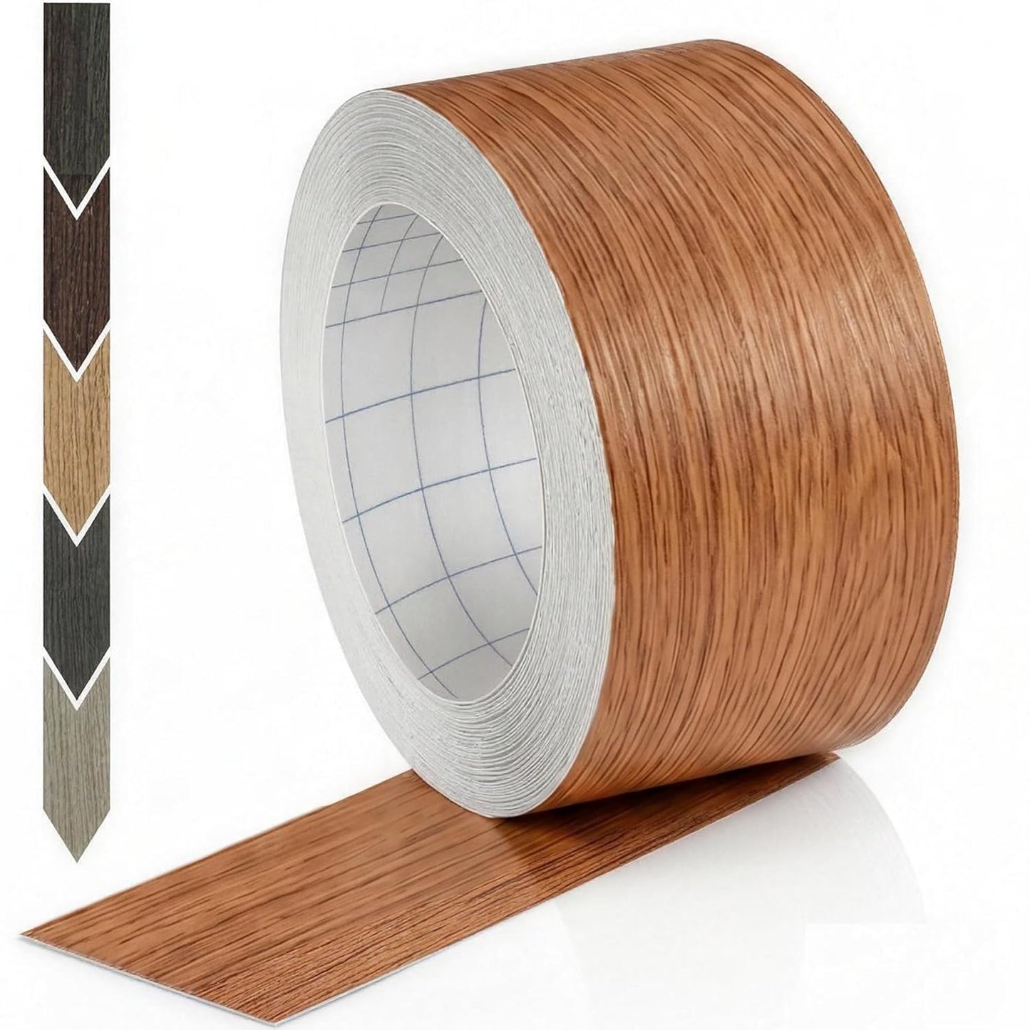GSCIT Club Red Oak Wallpaper, 2.4 inch X 15ft Self Adhesive Wood Grain Repair Tape Walnut Repair Patch for Tables, Chairs, Baseboards, Doors, Windows, Floors, Handicraft DIY.