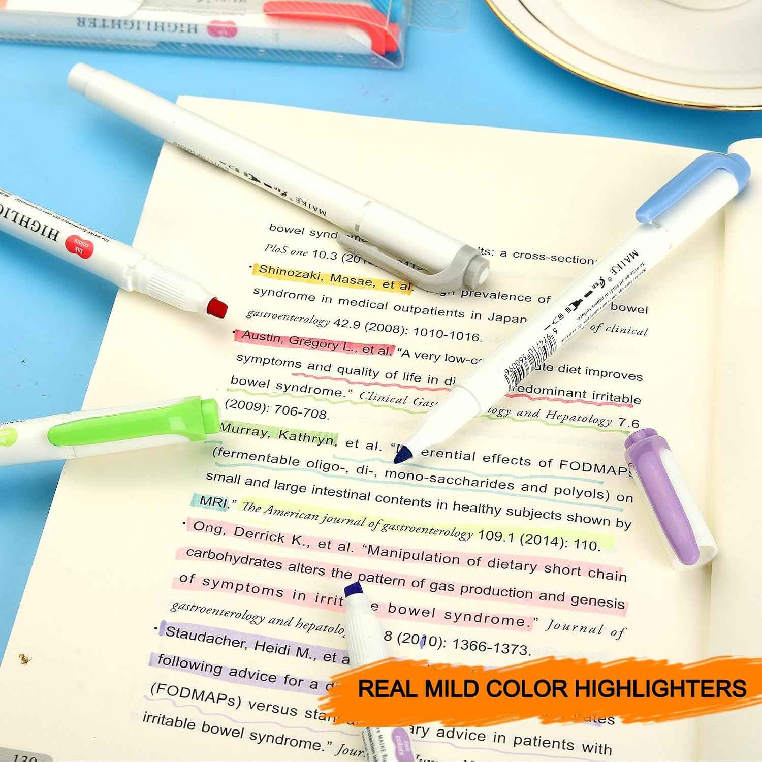 35 Pack Pastel Highlighters, Dual Tip Mild Color Highlighters Assorted Colors, No Bleed Chisel & Fine Tip Highlighter Markers for Bible Journaling, Notes Taking, School Office Supplies