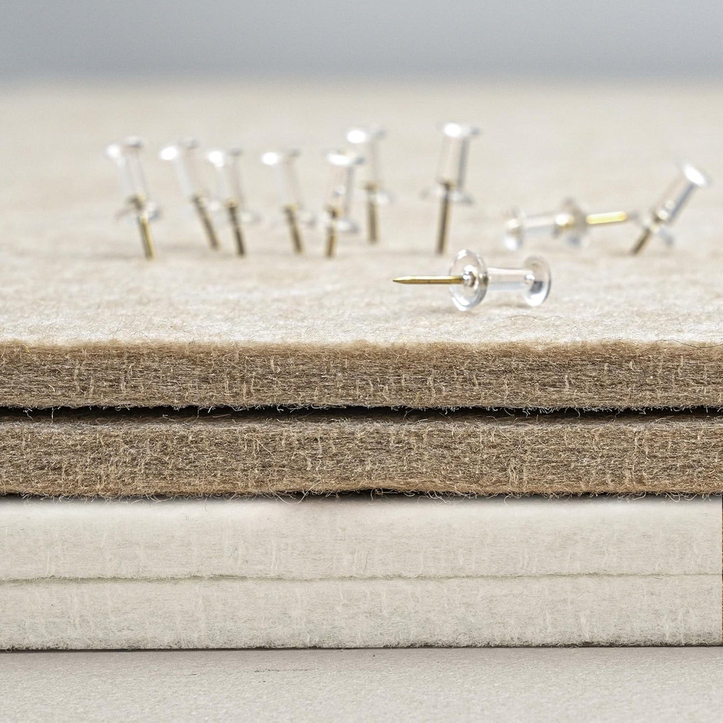 Large Bulletin Board - 48 x 36 Inches, Decorative Felt Pin Board for Wall - 4' x 3' Foldable Photo Display Board with Self-Adhesive Tape, Includes 20 Push Pins - White