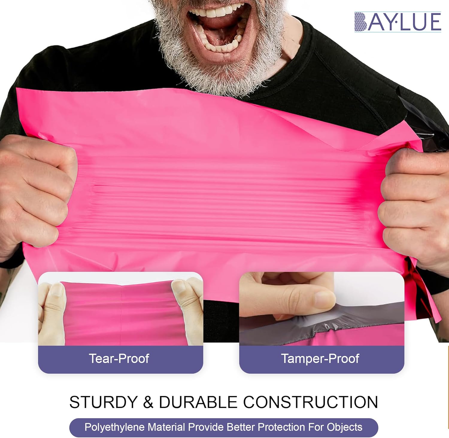 Hot pink Large Poly Mailers 19x24 Inch | Strong Adhesive Self-Seal Mailer Bags | Tear, Tamper, Water Resistant Shipping Envelopes Thick Strong polymailer Bags XL Clothing Shipping Bags | 100 Pcs Bulk - Lumora Desk