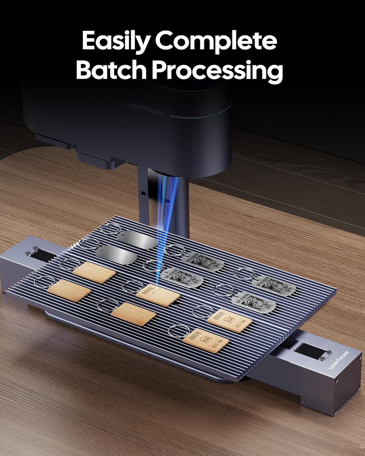 LaserPecker Slide Extension for LP4/LP5, Expand to 300x160mm Engraving Area- Pro Accessories for Batch Processing & Large Projects