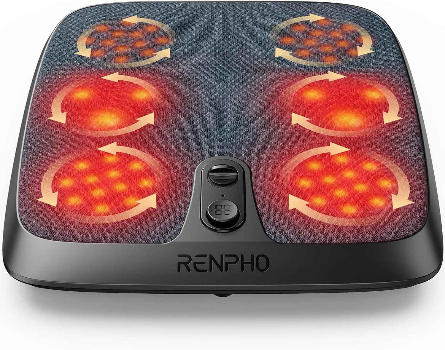 RENPHO FSA Shiatsu Foot Massager with Heat, Father Day Gifts for Husband, Foot-Enabled On/Off Pressure Trigger for Easy Use, Deep Kneading for Neuropathy & Plantar Fasciitis Relief, Fits Under Sofa