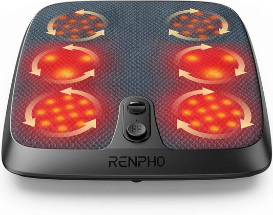 RENPHO FSA Shiatsu Foot Massager with Heat, Father Day Gifts for Husband, Foot-Enabled On/Off Pressure Trigger for Easy Use, Deep Kneading for Neuropathy & Plantar Fasciitis Relief, Fits Under Sofa