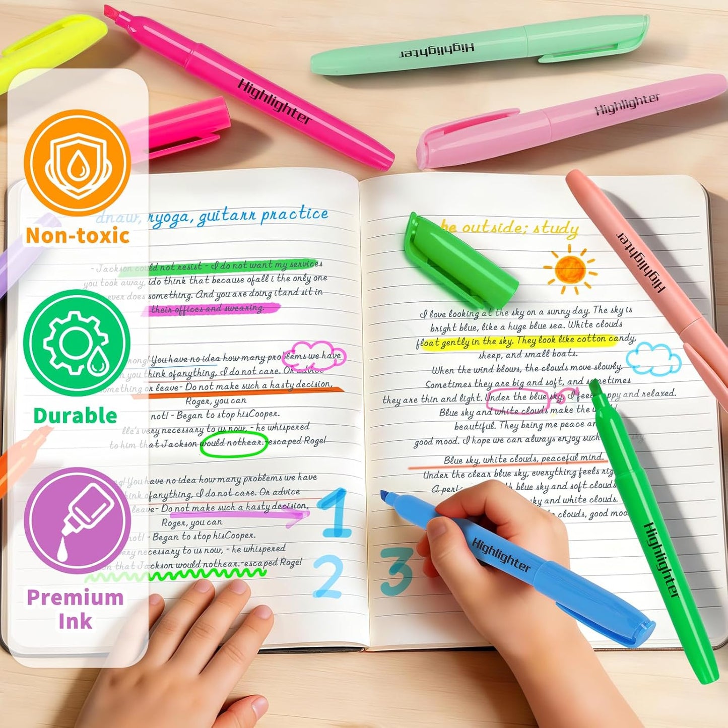 144 Pack Highlighters Bulk, 12 Assorted Colors Chisel Tip Highlighters, No Bleed Bright & Pastel Highlighter for School Supplies, Office Classroom Must Have for Adult Kids Teachers