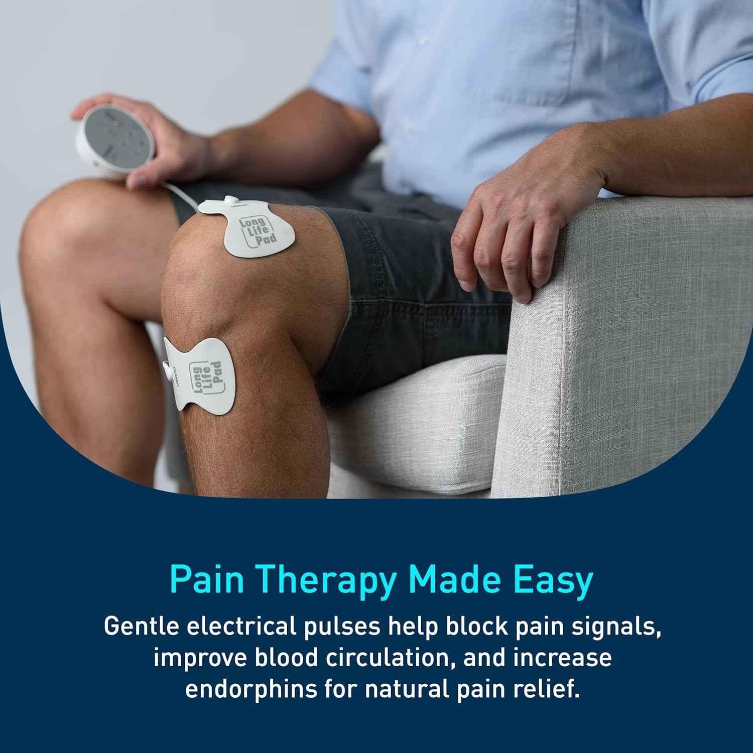 Omron Pocket Pain Pro TENS Unit Muscle Stimulator for Drug-Free Pain Relief - Portable Electric Massager for Muscles and Joints - Includes 2 Reusable TENS Unit Pads