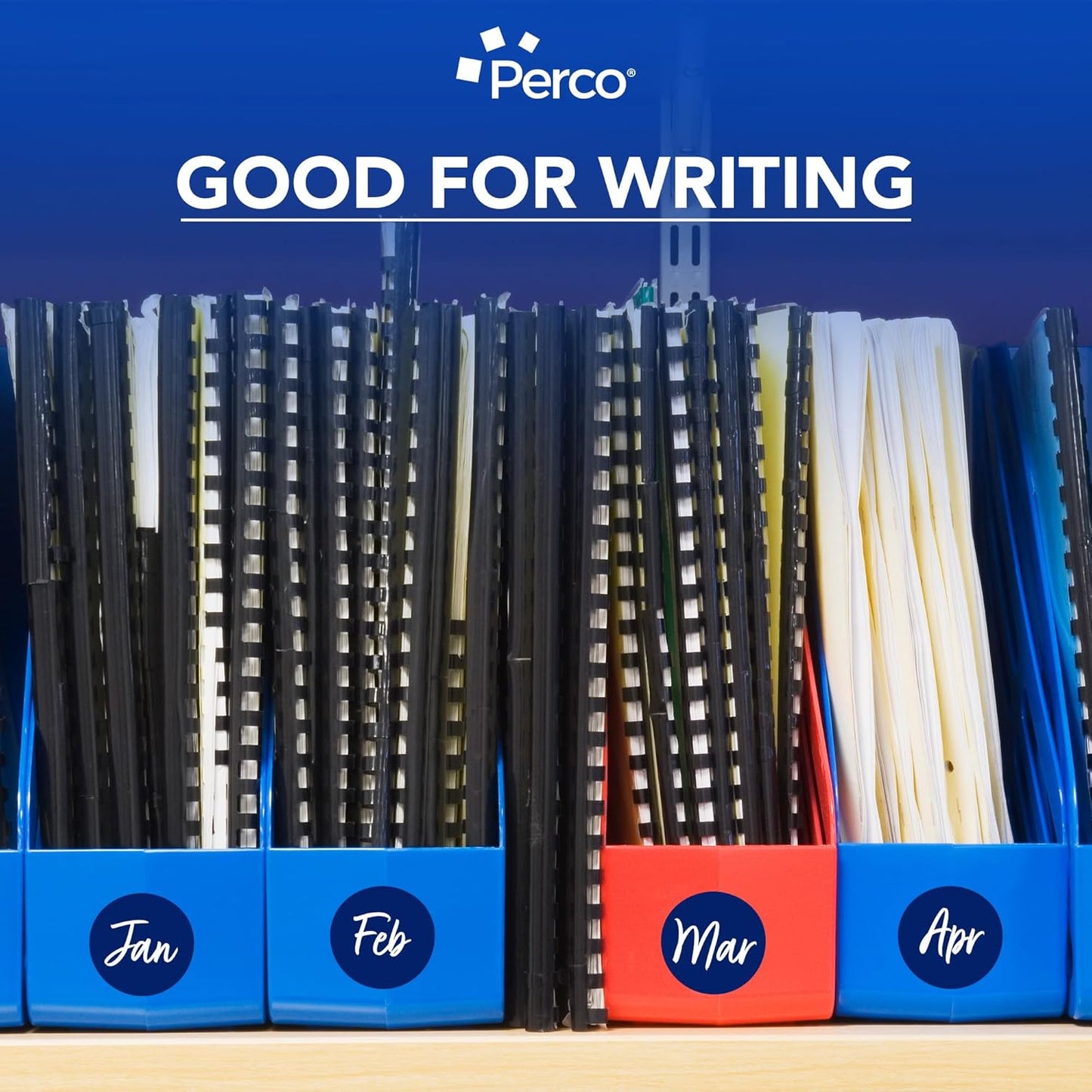 Perco Dark Blue 2-Inch Round Circle Dot Sticker Labels - Multi-Roll Pack (3 Rolls, 500 Labels Each) - Permanent Adhesive, Vibrant Colors, Strong Hold - Perforated for Easy Use - Made in USA