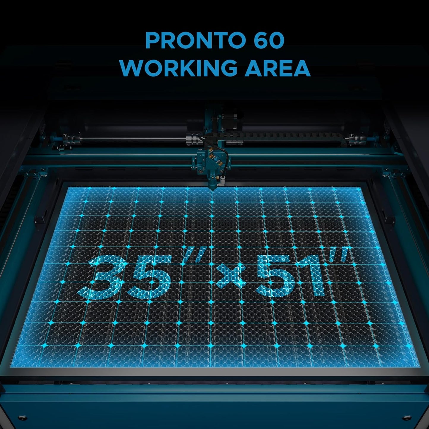 OMTech Pronto 130W CO2 Laser Engraver | 51" × 35" Laser Cutting Machine with Autofocus | 2-Way Pass, Air Assist, Red Dot Pointer | Ideal for Wood, Glass, Acrylic, and More