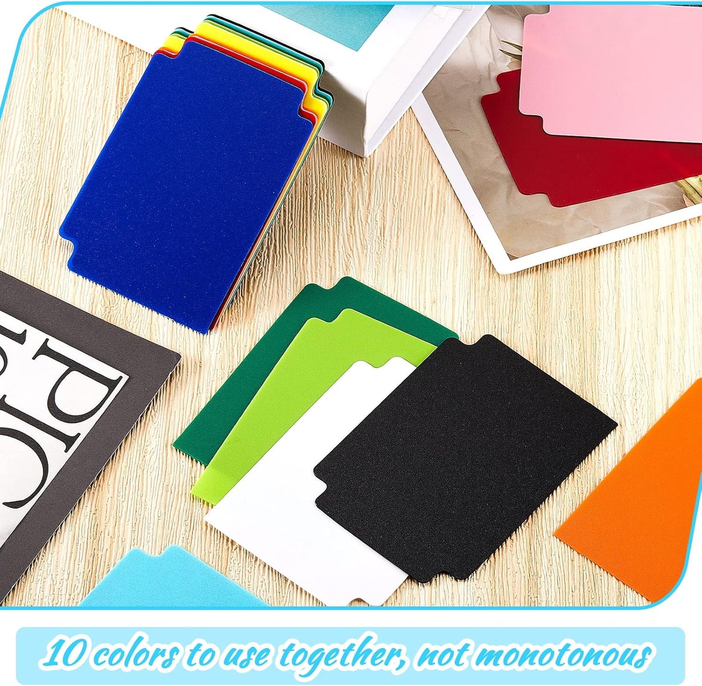 Trading Card Dividers Multicolor Card Page Dividers Frosted Plastic Separator with Tabs for Games Sports, 2.7 x 3.8 Inches(250 Pieces)