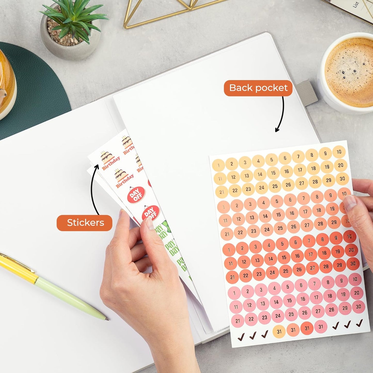 Clever Fox Appointment Book – Hourly Schedule Planner with 15-Minute Increments – Time Box Planner for Daily Work & To-Dos – Weekly & Monthly Spreads, Undated, Hardcover, 8.3x11″ (Foggy Alps)