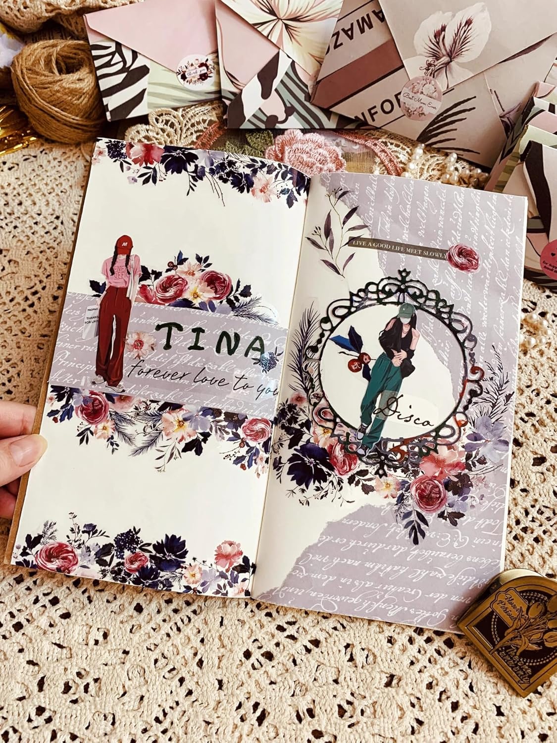 WT Pre-Cut Frosty Rose Wide Washi Tape, Single Roll, Original Designs, Floral Decorative Tape, 60mm Wide, Washi Tape for Journaling, Bujo Planner Supplies, DIY Paper Tapes