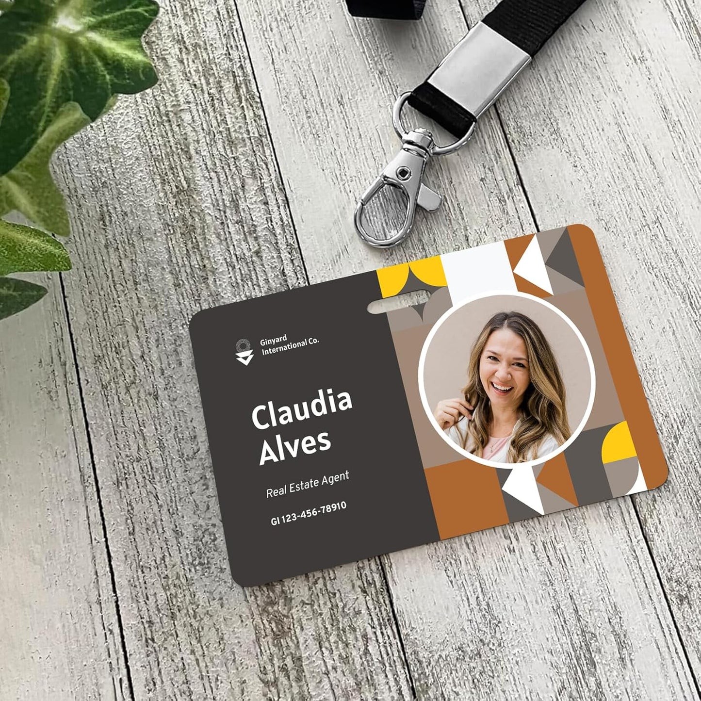Custom Id Badge Custom Id Card Identification Badges Customizable Personalized Name Badge Customize Name Tag Photo Logo Employee Work Office Volunteer Customized Personal (Vertical-15)