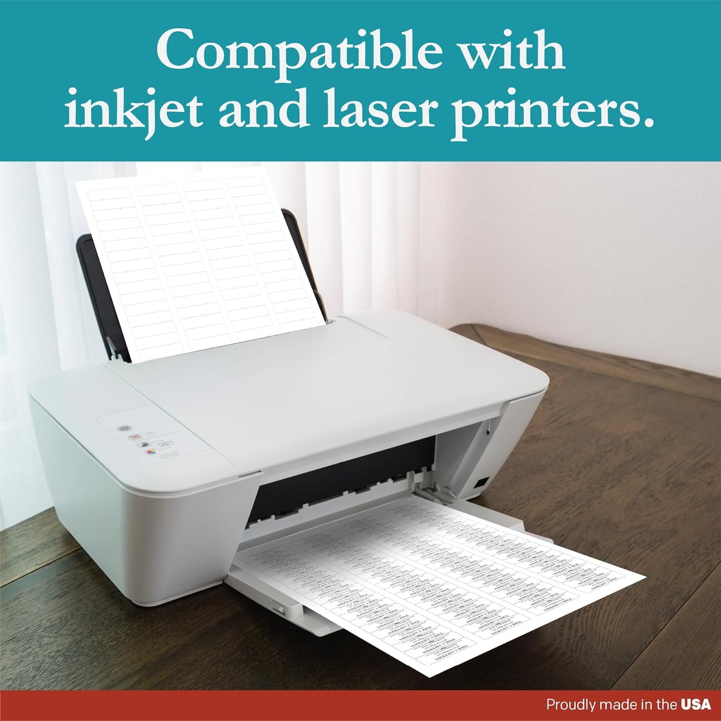 Premium Label Supply White Sticker Return Address Labels – 1.75" x .5" – Laser/Inkjet Compatible – (80 per Sheet), 100 Sheets – 8000 Total Adhesive Labels