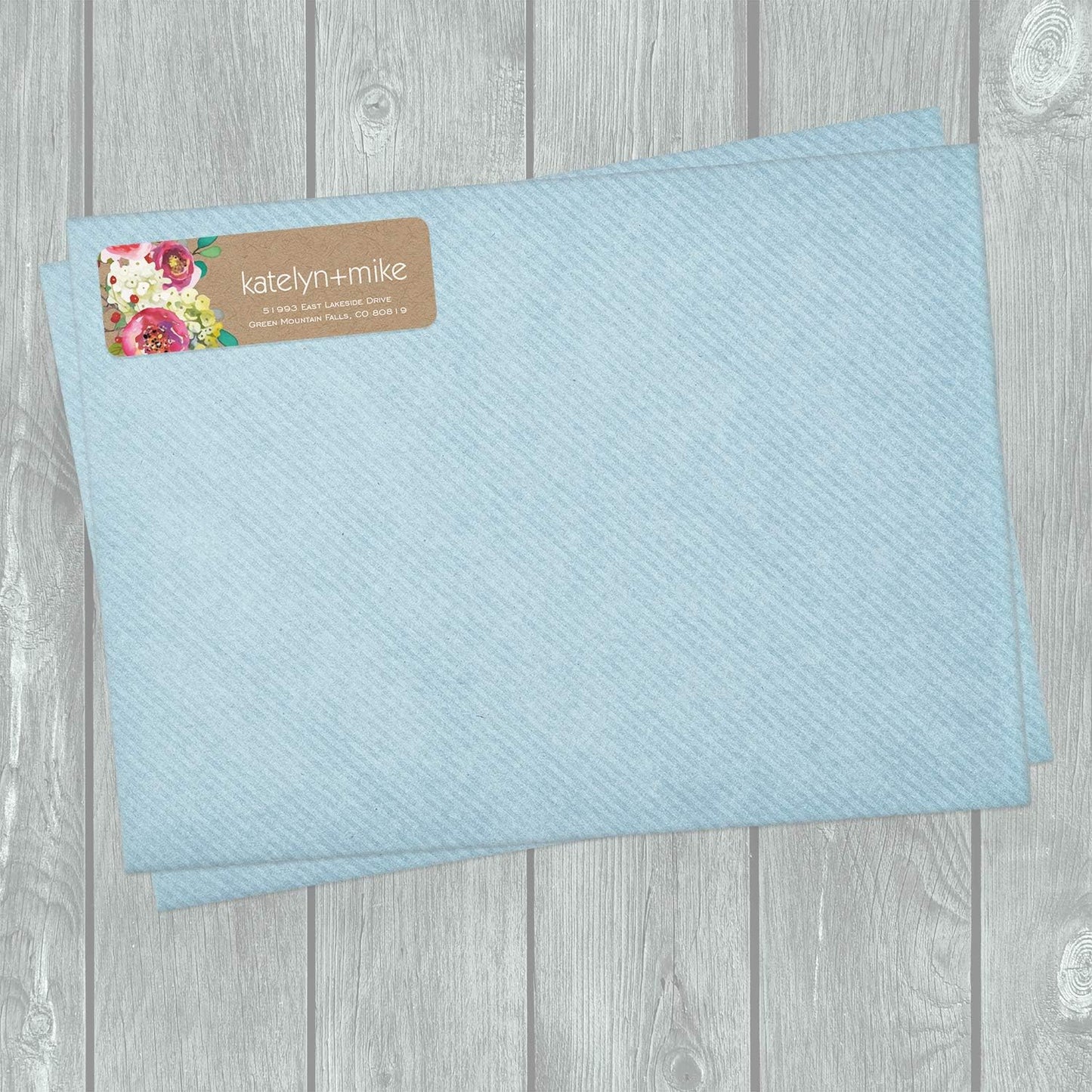 Kraft Faux Look Floral Rolled Address Labels/Roll of 250 Personalized Address Labels/Designer Return Address Stickers in Elegant Plastic Dispenser - Lumora Desk