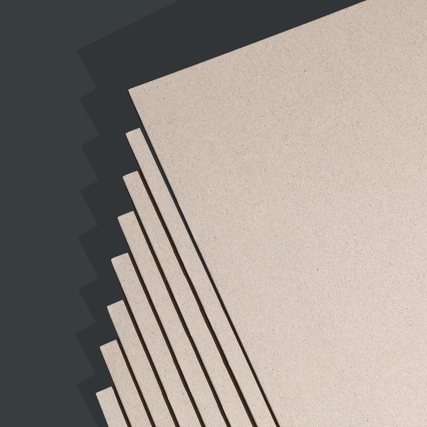 25 Pcs Book Board, Binder Board, Cover Board, Heavy Duty Chipboard for Book Binding, DIY Cardboard (Gray, A4 80PT)