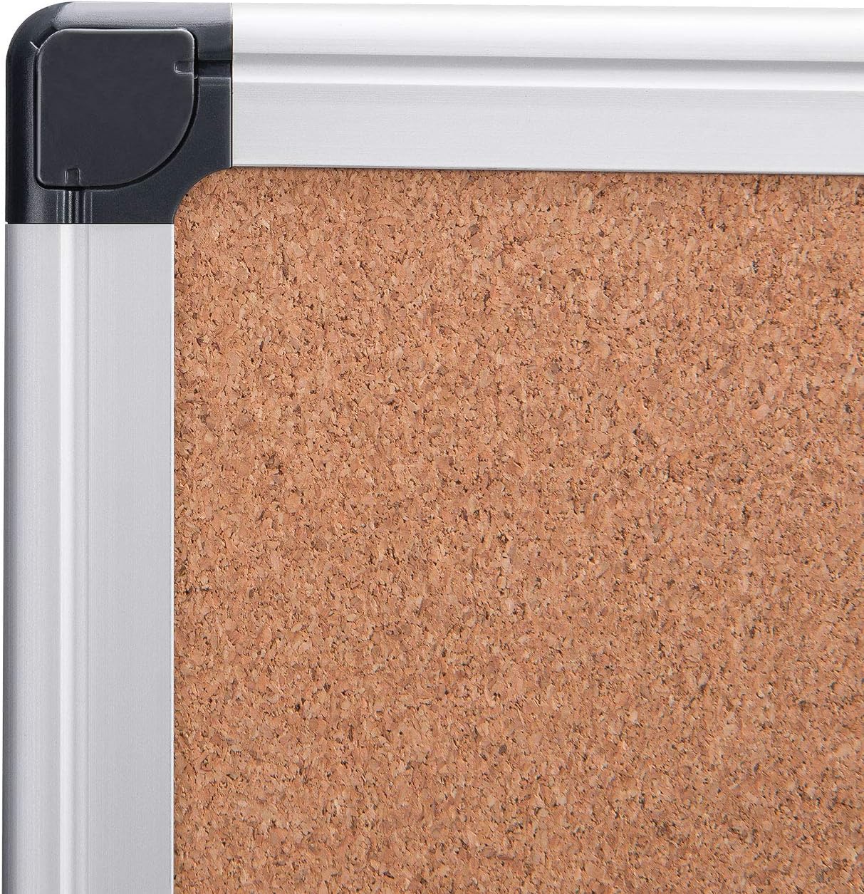Amazon Basics Rectangular Bulletin Board, Cork Board for Wall, Vision Board for Classroom and Office, Aluminum Frame, 35" x 47", Brown - Lumora Desk