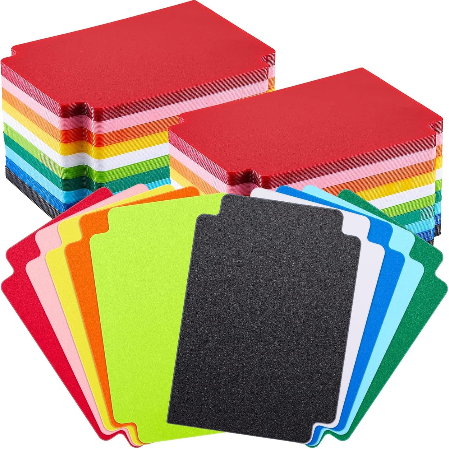 Trading Card Dividers Multicolor Card Page Dividers Frosted Plastic Separator with Tabs for Games Sports, 2.7 x 3.8 Inches(250 Pieces)