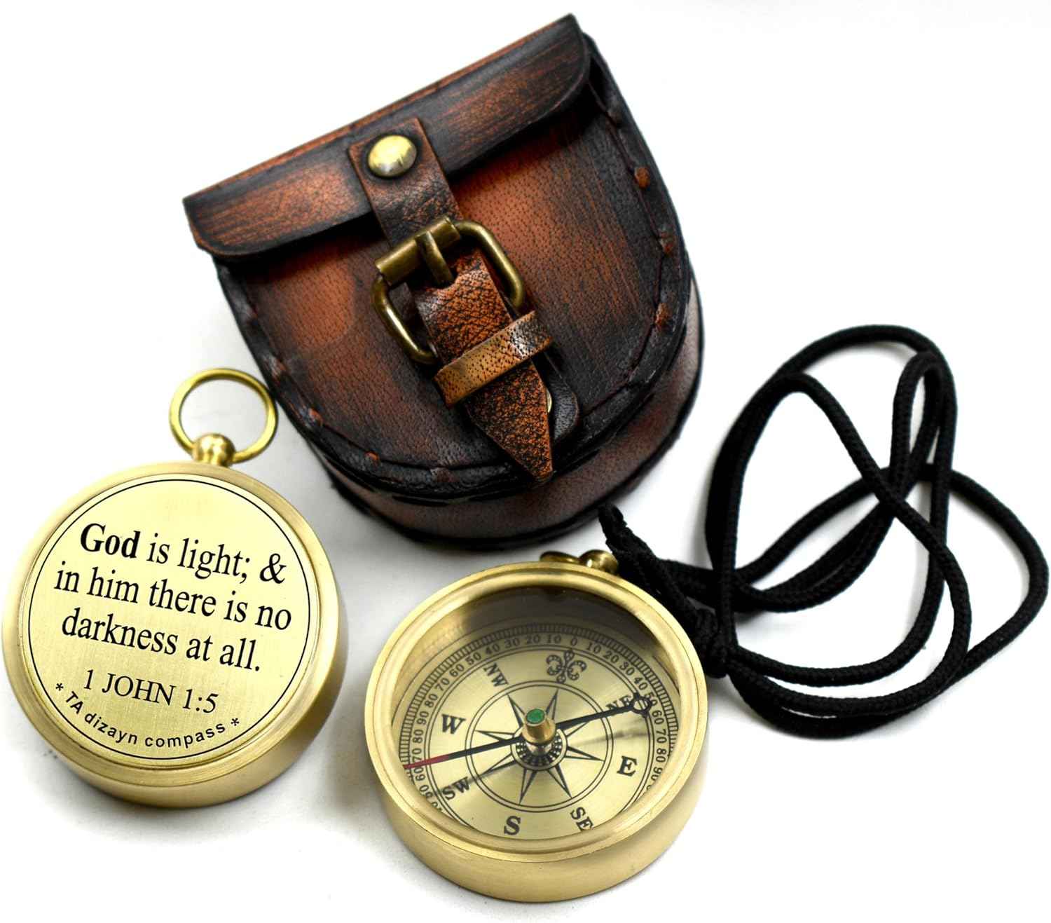 For I Know The Plans I Have For You, Jeremiah 29:11, Solid Brass Directional Engraved Compass, Baptism Gifts for Boys Girls, First Communion, Christian Gifts for Men, First Confirmation Gifts for Boys