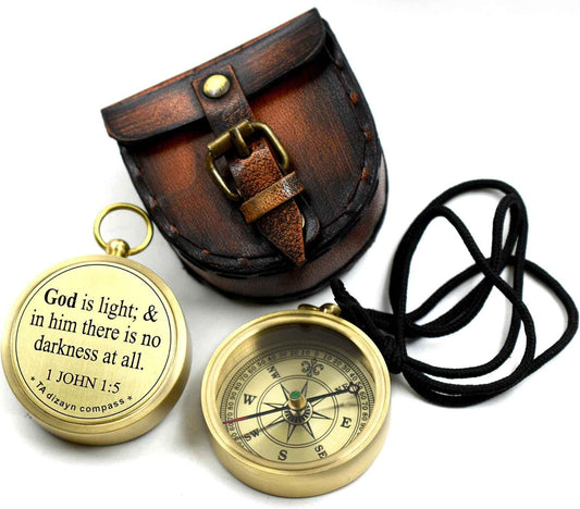 For I Know The Plans I Have For You, Jeremiah 29:11, Solid Brass Directional Engraved Compass, Baptism Gifts for Boys Girls, First Communion, Christian Gifts for Men, First Confirmation Gifts for Boys
