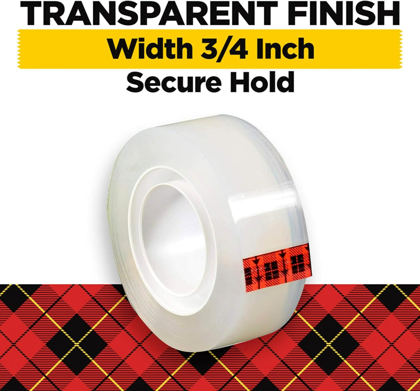 Scotch Transparent Tape, Clear Tape Engineered for Office and Home Use, 1 Inch Core, 3/4 in x 1000 in, 6 Boxes