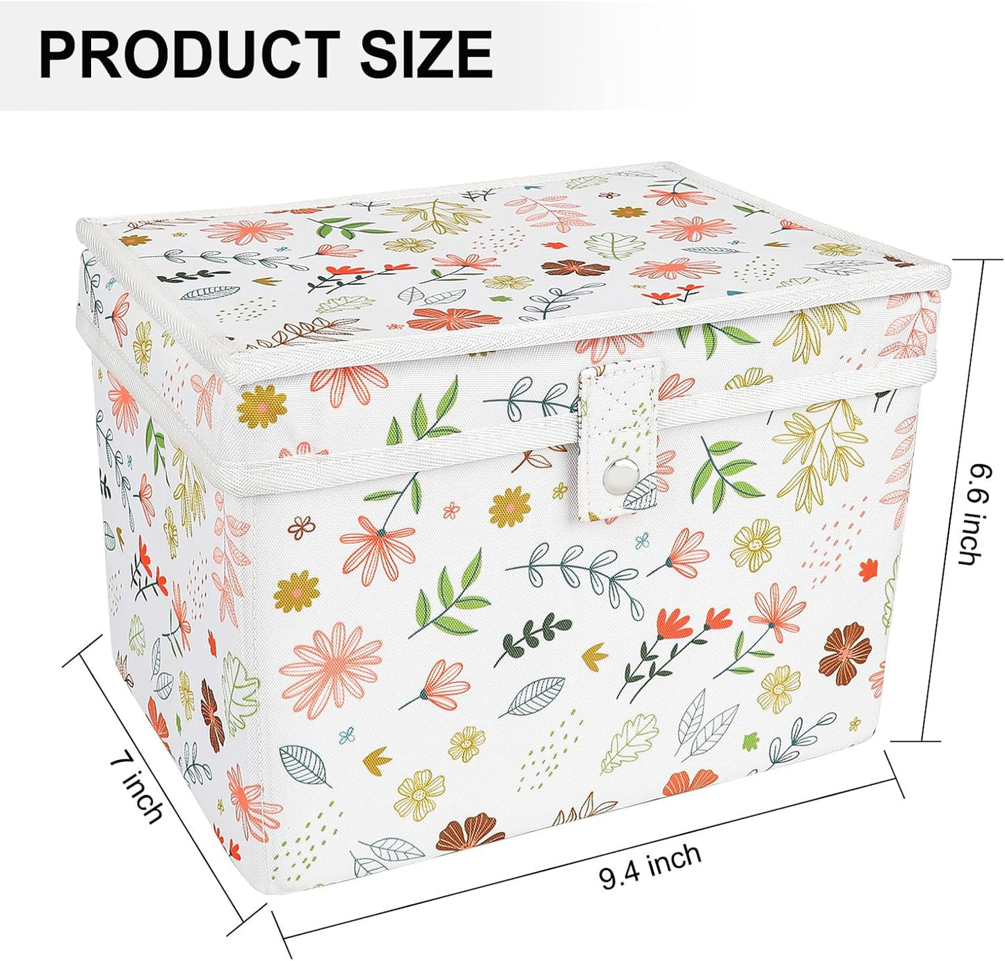 Sturdy Fabric Greeting Card Organizer Storage Box with 12 Removable Dividers - Store 140+ Cards, Oxford Cloth Card Holder for Photos, Crafts, Envelopes, Scrapbooking, Paper, Stickers Holder