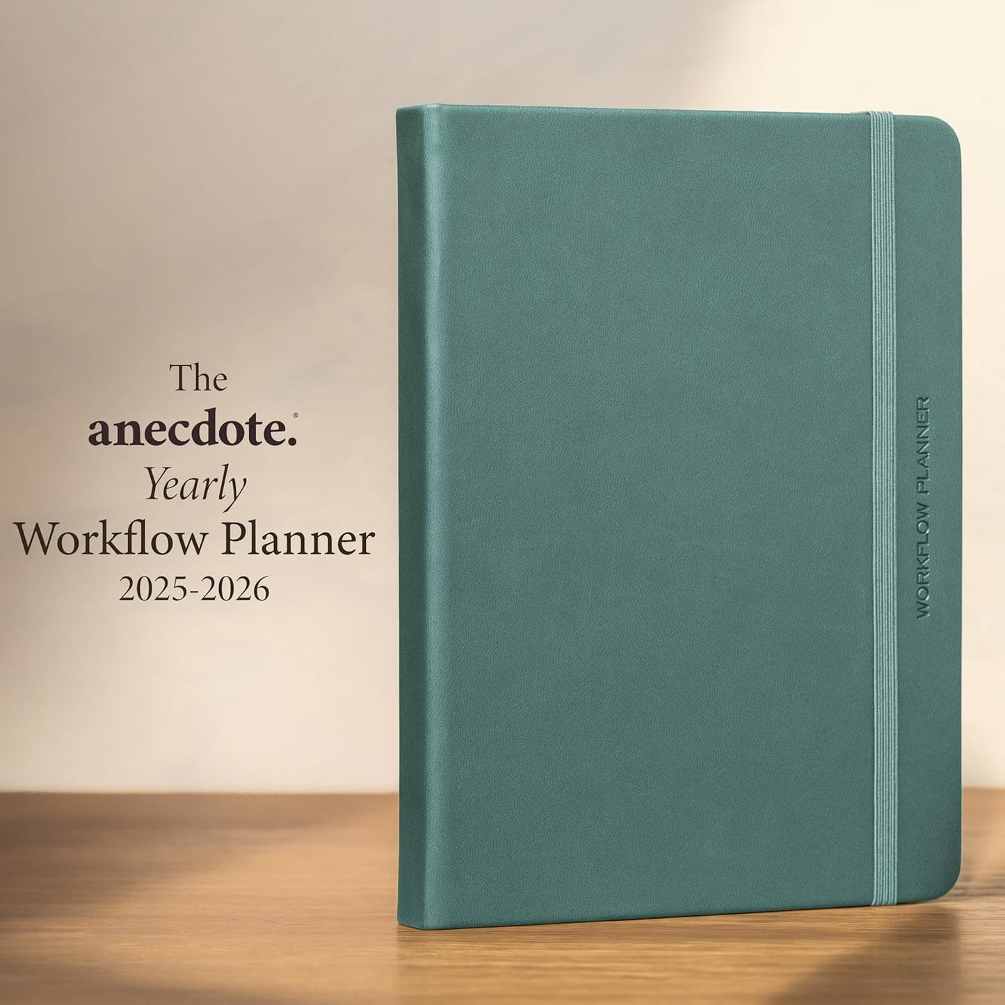 Anecdote 2026 Planner: 52 Week Daily Planner, Yearly, Monthly & Weekly Workflow for Planning Your Success – Vegan Leather Hardcover, Start Anytime & Achieve your Goals - Dutch Blue