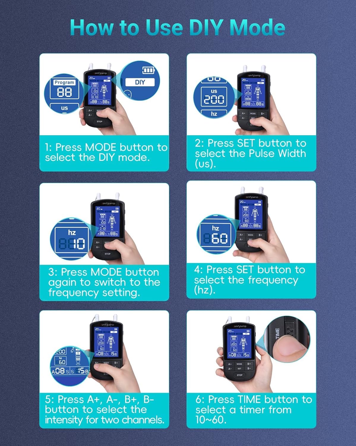 Comfytemp TENS Unit Muscle Stimulator for Pain Relief, FSA Eligible TENS Machine - 24 Modes & DIY, HSA Dual Channel EMS Unit for Back Neck Shoulder Electronic Pulse Massager, Fathers Day Gift, 10 Pads