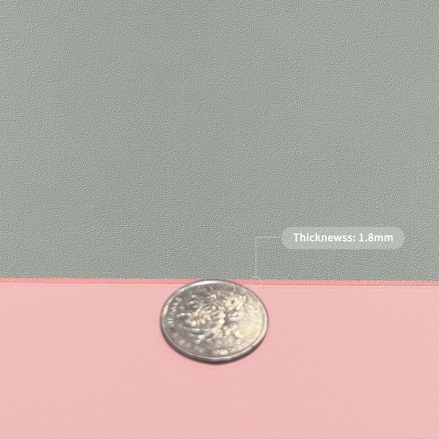 Leather Table Cover,1.8mm Thick,30x60 Inch Desk Cover,Large Desk Mat,Table Protector,Table Cover Protector,Glass Table Protector,Table Top Cover,(Pink+Silvery,30x60)