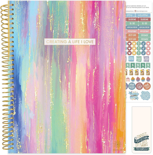 bloom daily planners 2025-2026 (8.5" x 11") Academic Year Daily Planner (July 2025 - July 2026) - Weekly & Monthly Dated Agenda Organizer with Stickers & Tabs - Creating A Life I Love