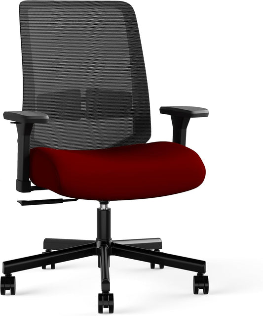 Ergonomic Office Chair, Mesh Computer Desk Chairs with Adjustable Lumbar Support, 3D Armrests, Tilt Function, Comfy Wide Seat, Swivel Executive Work Task Chair for Company and Home