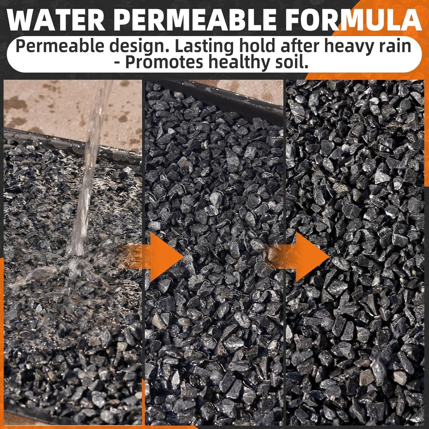 Rock Glue, 99% Super Thick & Max Coverage 2 Gallon Mulch Hold for Landscaping, Covers Up to 3X Area,Non-Toxic Pea Gravel Stabilizer Landscape, Gravel Binder for Pebble, Pine Straw, Gravel