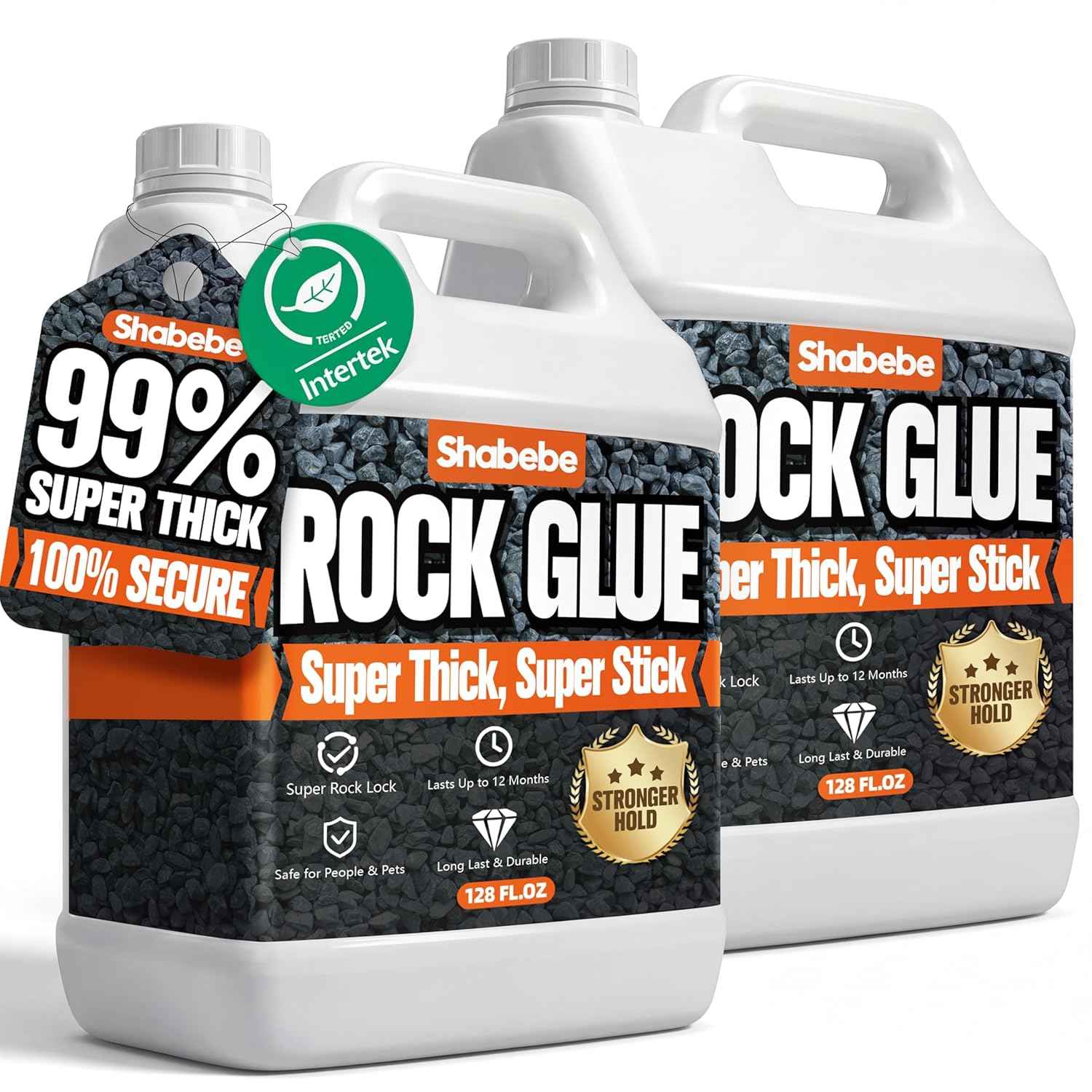Rock Glue, 99% Super Thick & Max Coverage 2 Gallon Mulch Hold for Landscaping, Covers Up to 3X Area,Non-Toxic Pea Gravel Stabilizer Landscape, Gravel Binder for Pebble, Pine Straw, Gravel