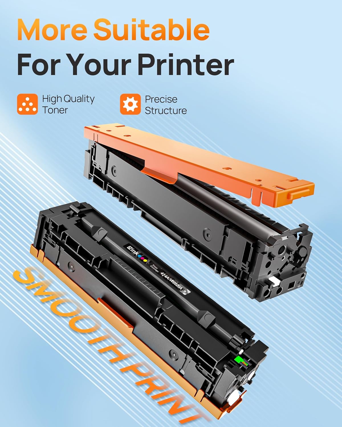 E-Z Ink 414A Toner Cartridges 4 Pack Compatible 414A Toner Cartridges Replacement for HP 414A HP 414X 414A Toner (with Chip) to Use with HP Color Pro M454dw MFP M479 M479fdw M479fdn M479fdw Printer