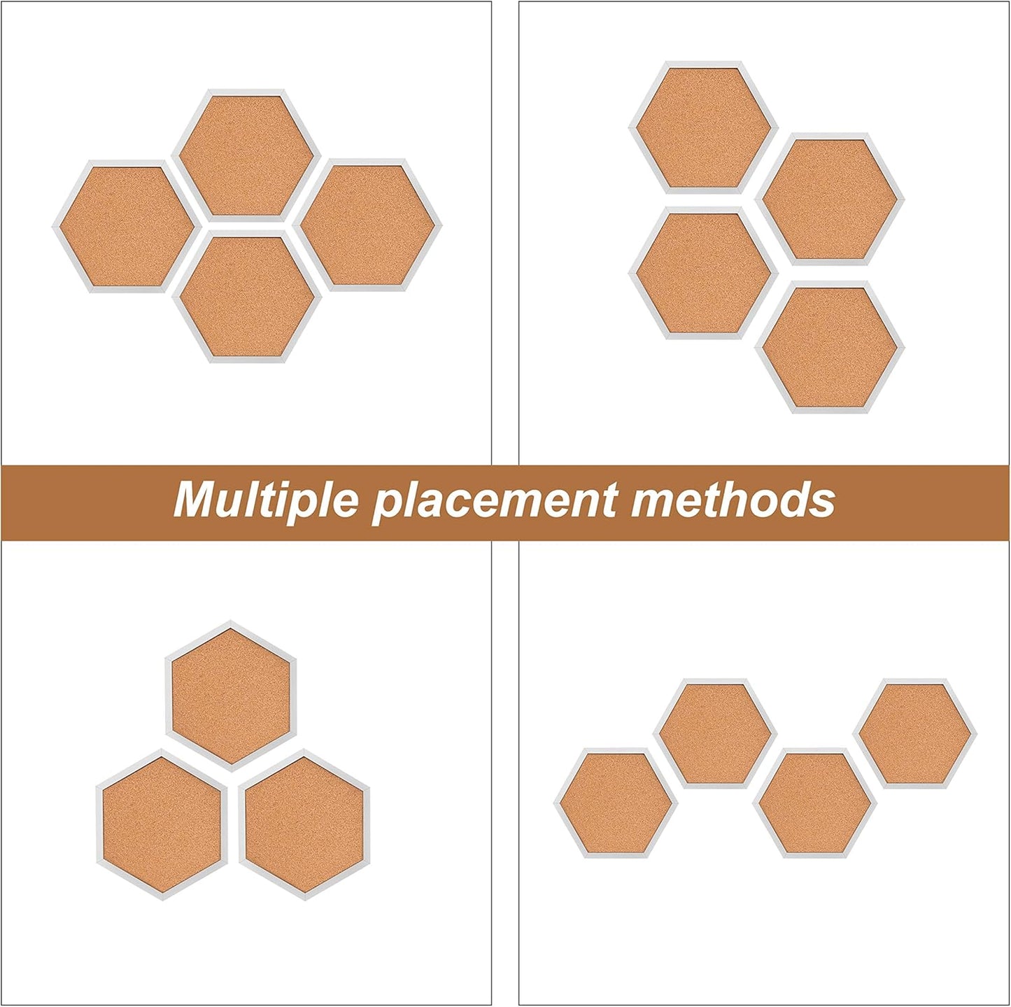 Facilife 4 Packs Cork Board,Corkboards for Wall,Small Cork Board Decorations,Cork Boards for Walls with Frame, Decorative for Office, School & Home