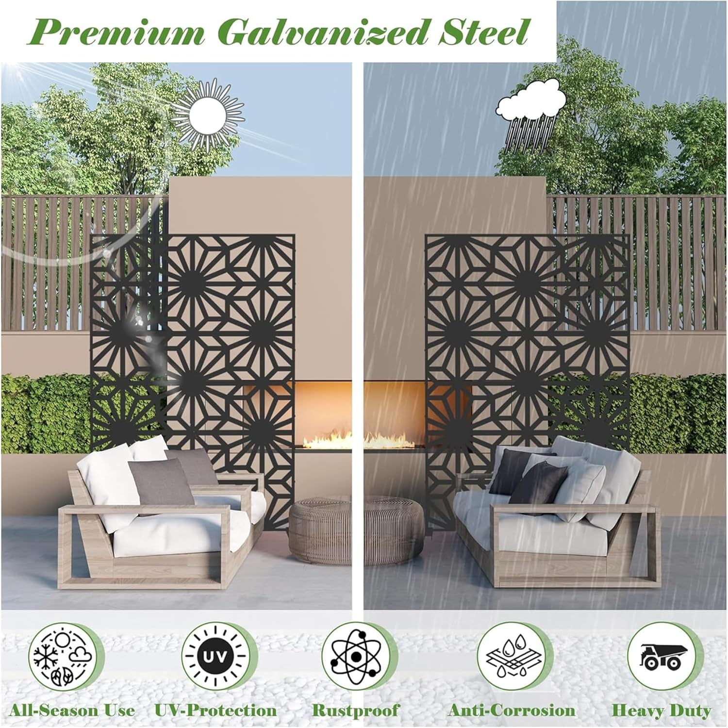 NicBex Room Divider 1 Panel Room Dividers with Flowers Pattern Design Partition Room Dividers and Metal Privacy Screens Wall Divider for Outdoor, Room Separation,48.31" W x 15.75" D x 70.75" H, Black - Lumora Desk