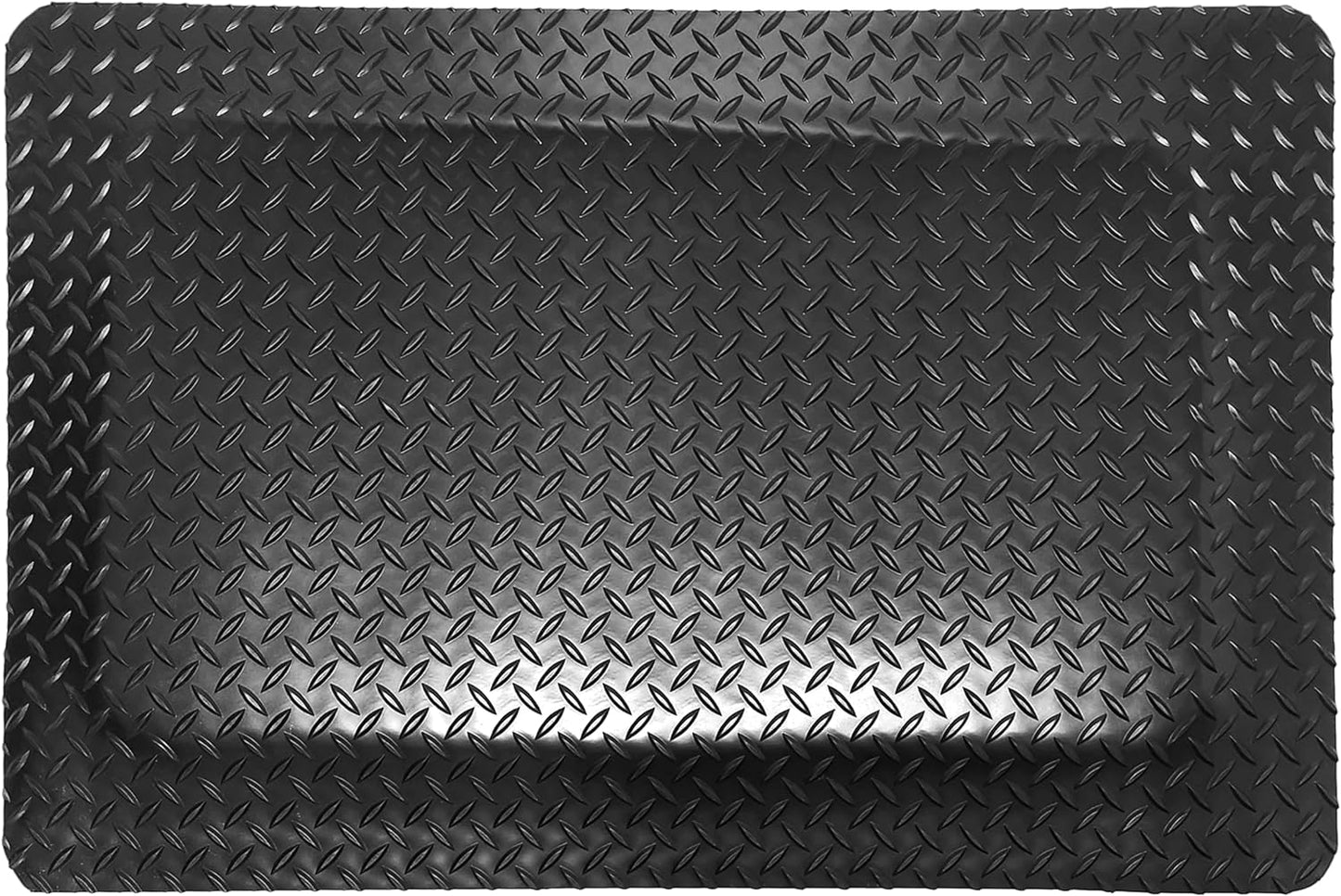 Rhino Mats, American Classic Diamond Anti-Fatigue Mats, Industrial Ergonomic Comfort Standing Mat for Work, Home, Garage, Office, Kitchen or Anywhere (Black 9/16" Thick, 4 FT. x 6 FT.)