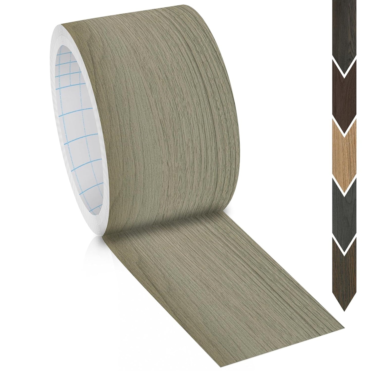 GSCIT Club Wood Grain Repair Tape, 2.4 inch X 100ft Self Adhesive Silver Walnut Grain Repair Patch for Tables, Chairs, Baseboards, Doors, Windows, Floors, Handicraft DIY.