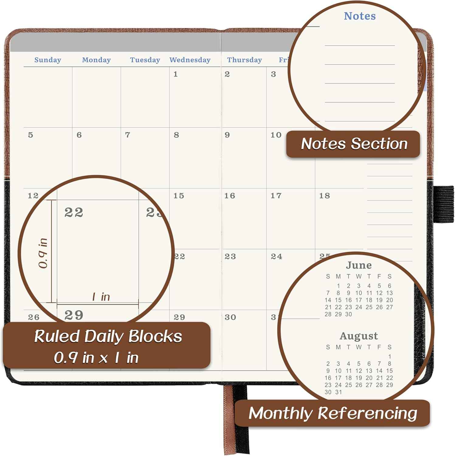 Pocket Calendar 2026-2027 for Purse - Pocket Planner 2026-2027, Small Planner from July 2026 to June 2027, 6, 6.4'' x 3.8