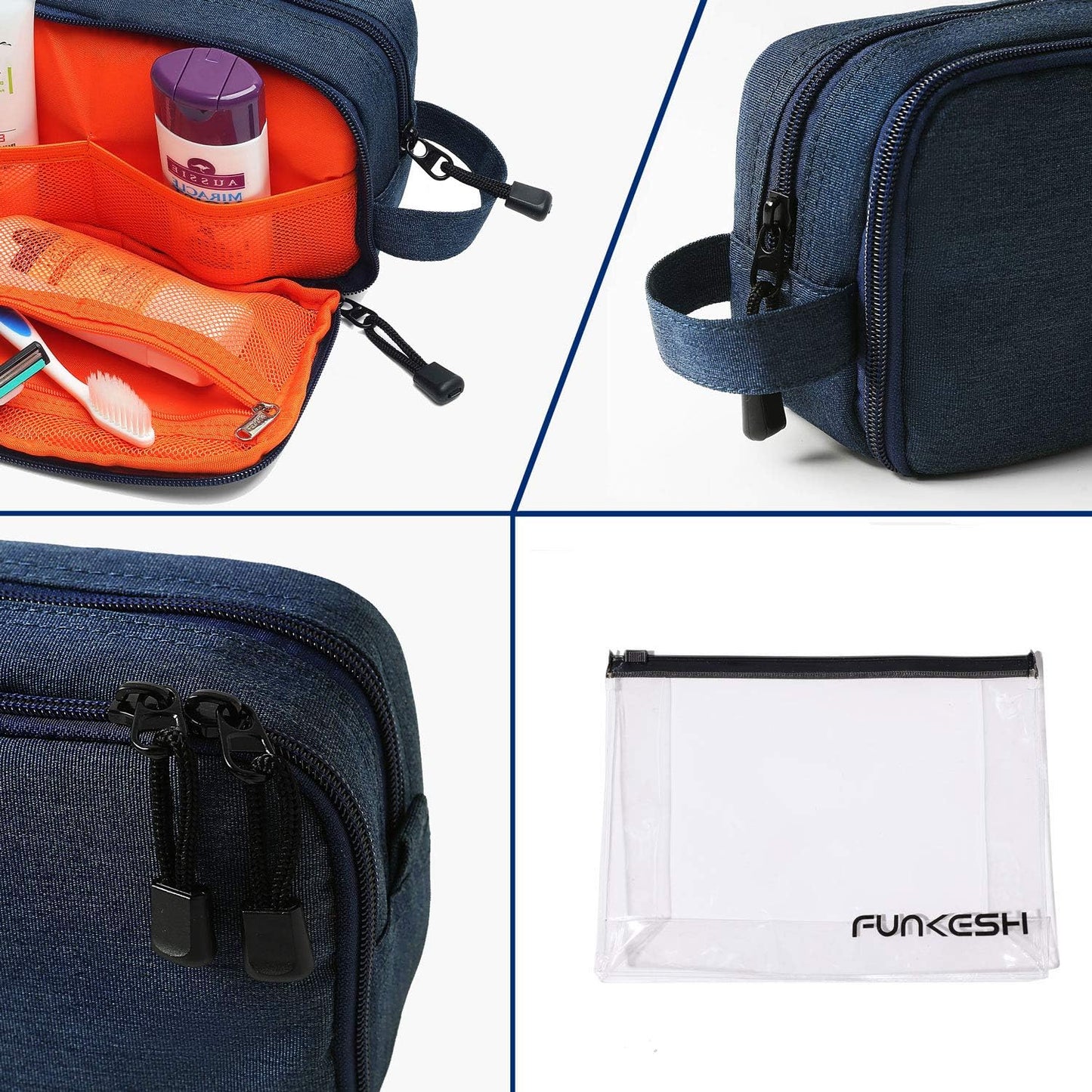 Mens Toiletry Bag Waterproof Organizer Bag Travel Shaving Dopp Kit Perfect Travel Accessory Gift