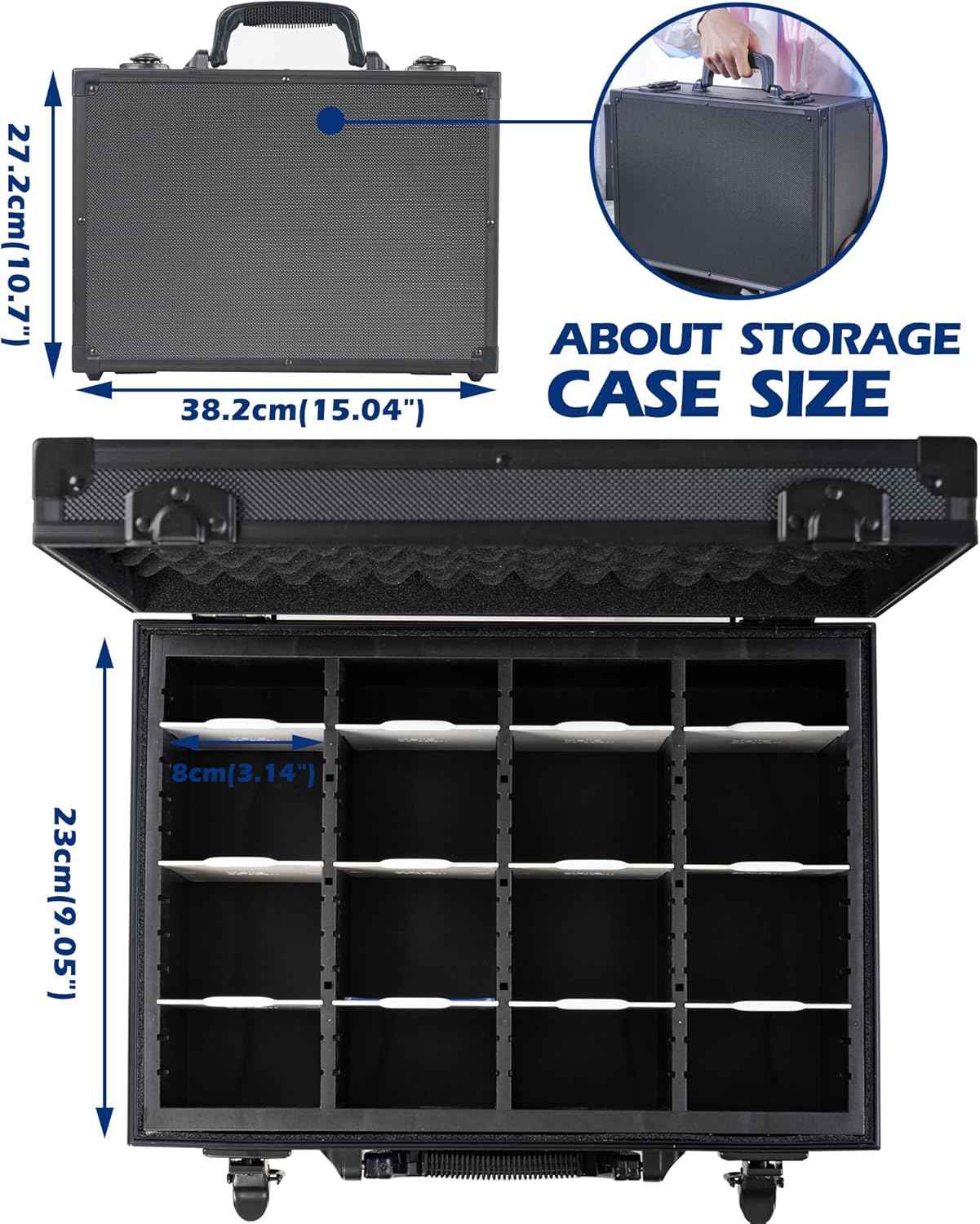 D DACCKIT Top Loaders Storage Box - Hard Case for 3" x 4" 35pt Rigid Card Holders for Trading Cards & Sports Cards (Fits Top Loaders and Magnetic Card Holders)