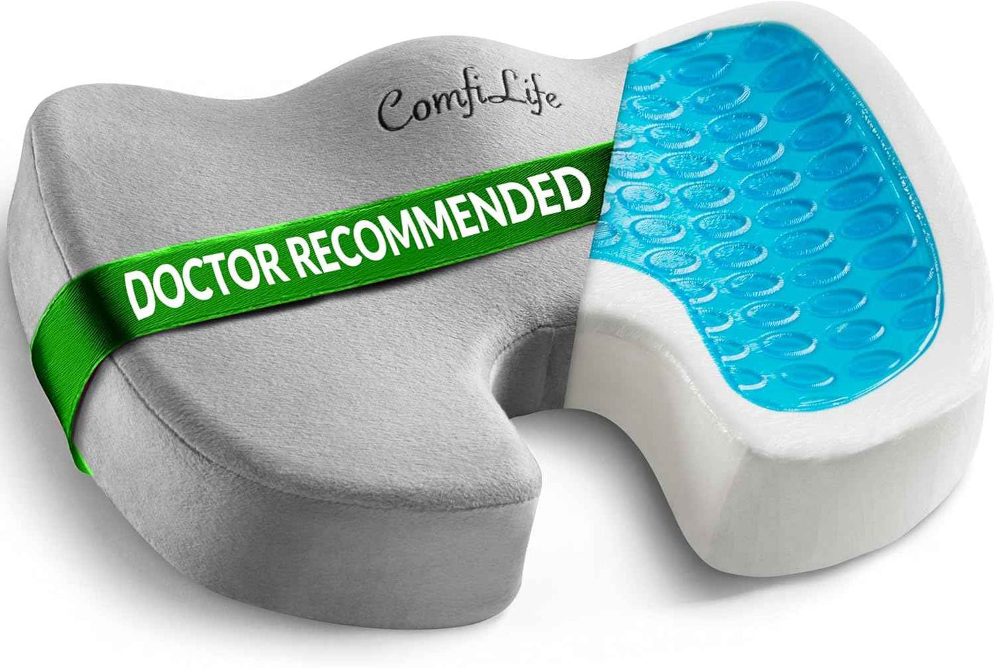 ComfiLife Gel Enhanced Seat Cushion & Lumbar Support Pillow Bundle – Ultimate Comfort and Pain Relief for Sitting
