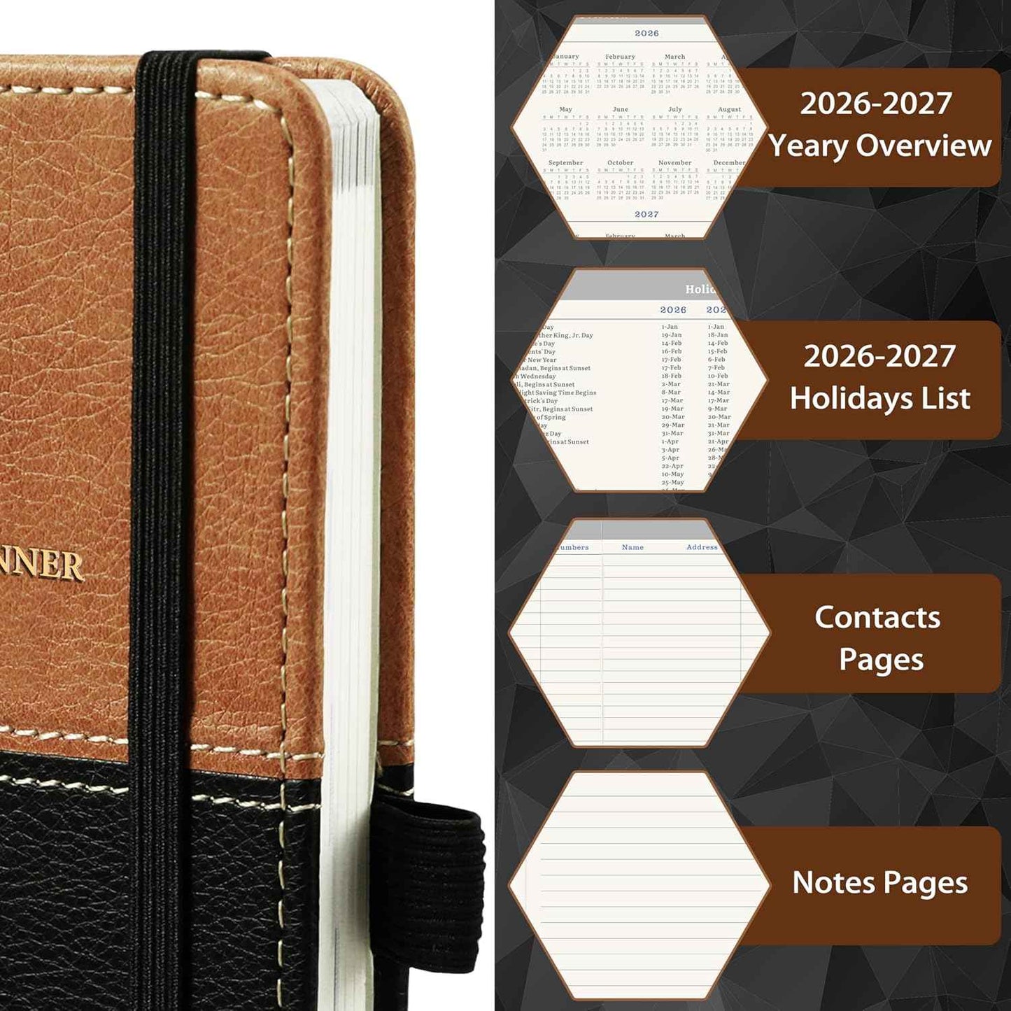 Pocket Calendar 2026-2027 for Purse - Pocket Planner 2026-2027, Small Planner from July 2026 to June 2027, 6, 6.4'' x 3.8