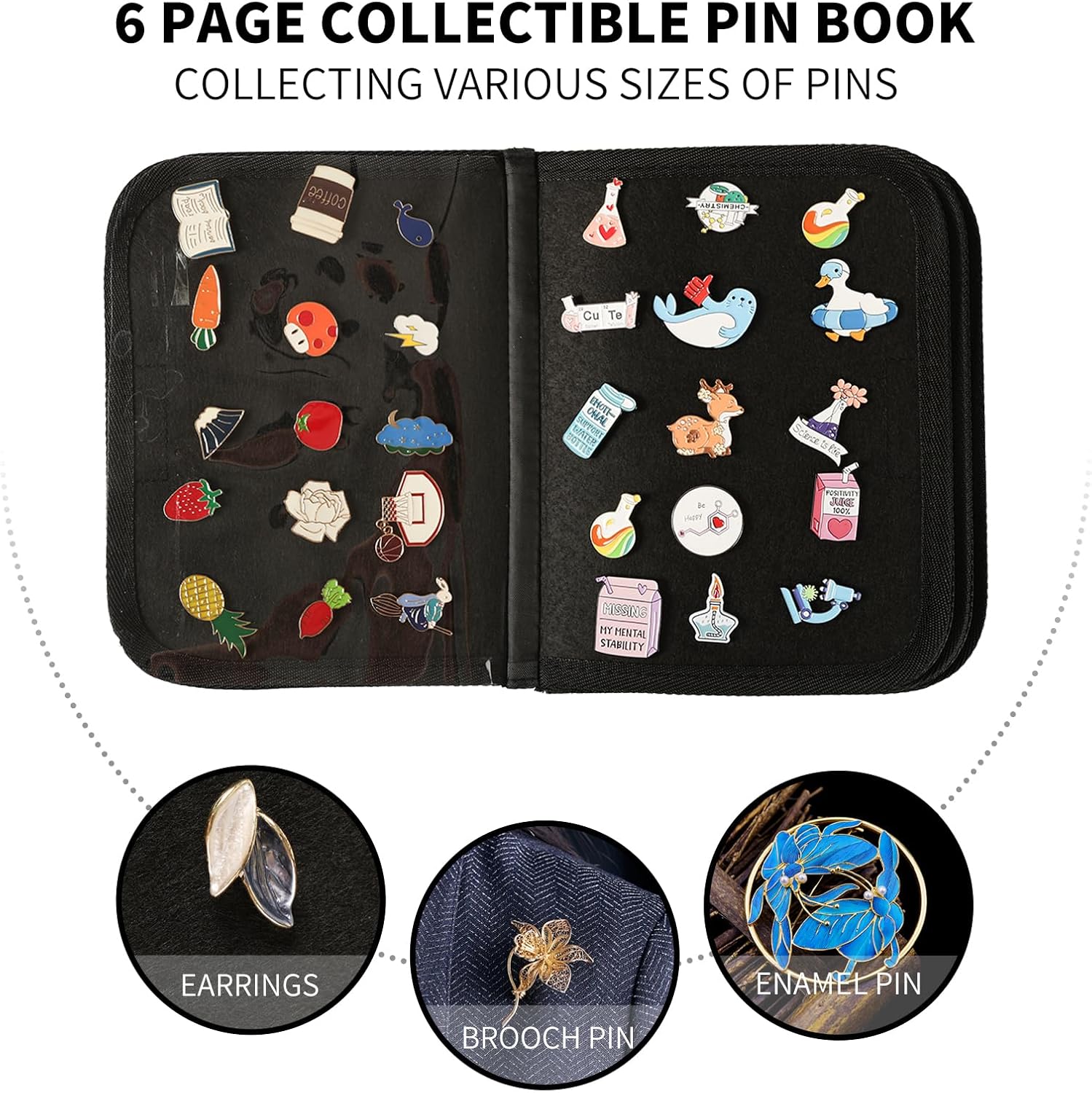 Pin Bag Pin Display Book - Lumora Desk