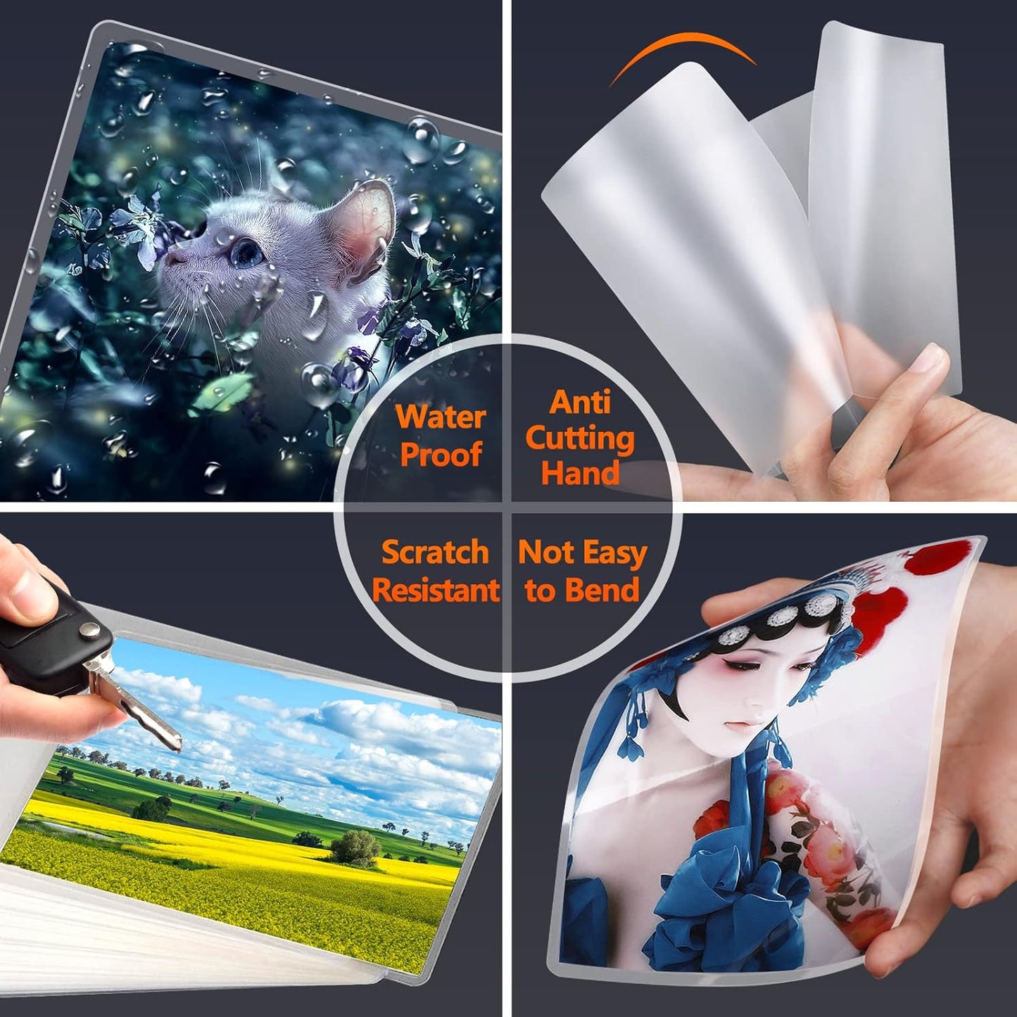 Thermal Laminating Pouches, 9 x 11.5 Inches Laminating Sheets, 3 mil Thick Laminate Sheets, 100 Pack,Clear