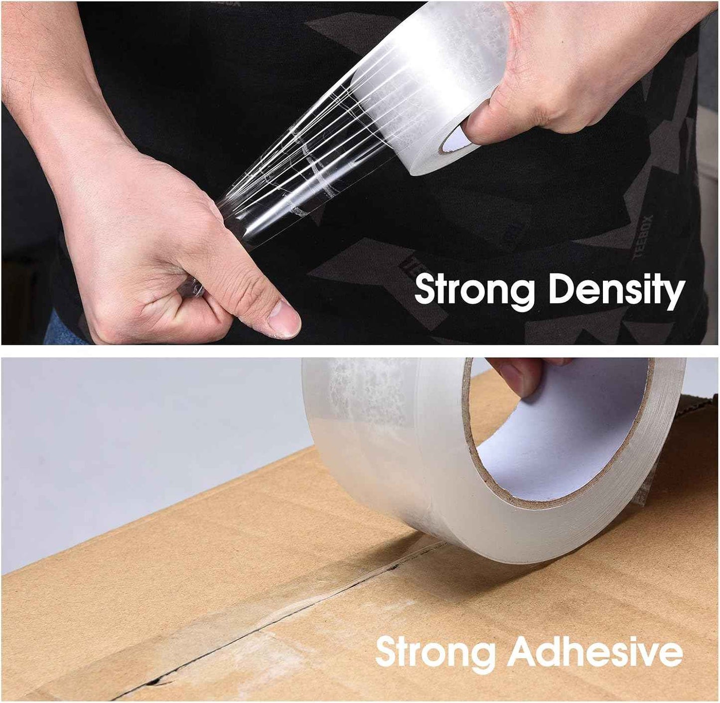 Pacific Mailer Clear Packing Tape, Packaging Tape for Shipping Packaging Moving Sealing, 3 Inch Wide, 2.0mil Thickness, 110 Yard Per Roll [Pack of 12 Rolls]