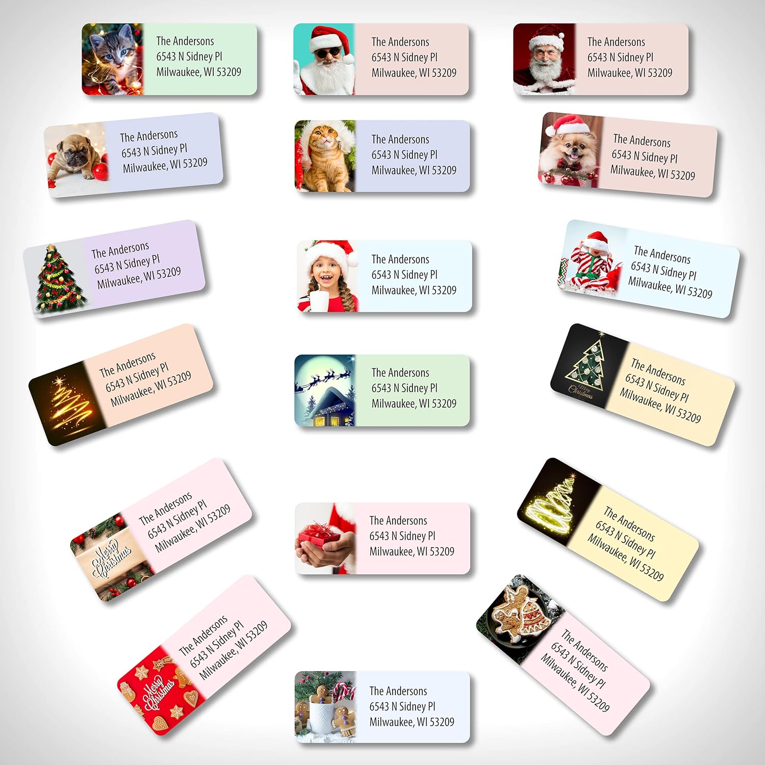 Customized Personalized Address Labels - Made in The USA by Kenco (250 Labels, Christmas) - Lumora Desk