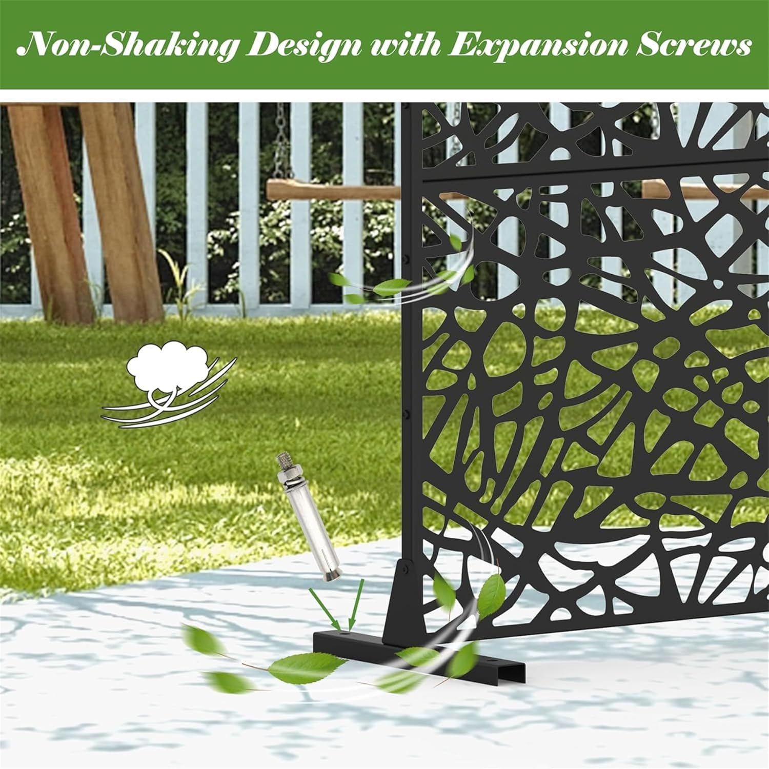 NicBex Room Divider 1 Panel Room Dividers with Mesh Shape Design Partition Room Dividers and Metal Privacy Screens Wall Divider for Outdoor, Room Separation,48.31" W x 15.75" D x 70.75" H, Black - Lumora Desk