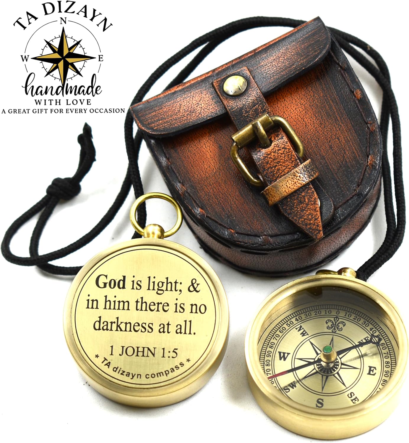 For I Know The Plans I Have For You, Jeremiah 29:11, Solid Brass Directional Engraved Compass, Baptism Gifts for Boys Girls, First Communion, Christian Gifts for Men, First Confirmation Gifts for Boys