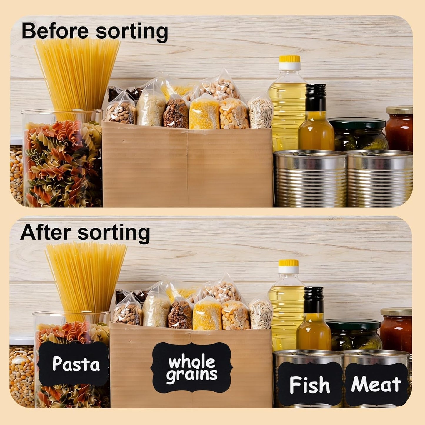 180PCS Chalkboard Labels-3.4" x 2.1" Large Size Reusable Blackboard Stickers with 1 Liquid Chalk Markers for Mason Jars, Storage Bins,Craft Rooms,Food Containers and Pantry Storage