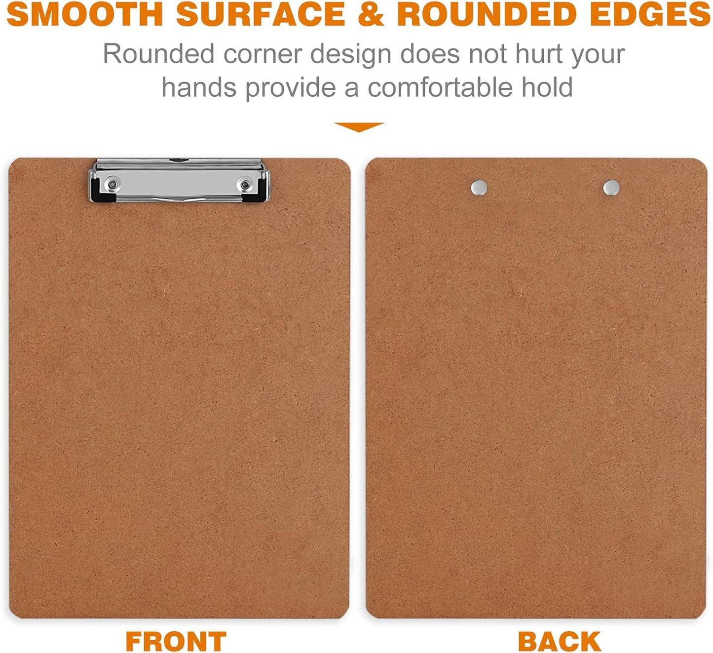 Clipboards, HERKKA 25 Pack Hardboard Office Clipboards Low Profile Clip Standard A4 Letter Size, ECO Friendly